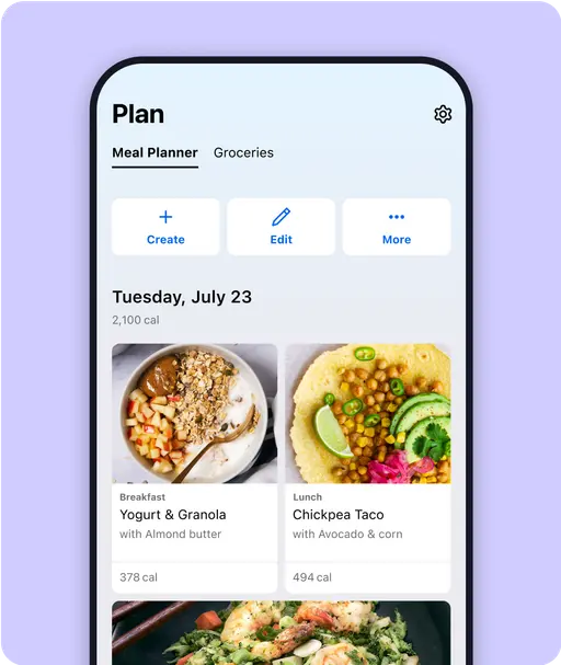 Track calories and macros